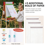Three 75-foot paper rolls included with Tiny Land 3-in-1 art easel and paper roll bundle