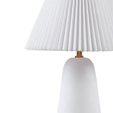 Veluna Textured Ceramic Table Lamp with Fluted Fabric Shade