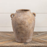 13" Clay Terracotta Urn Vase with Handles