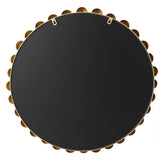 Marlowe 27" Medium Decorative Round Wall Mirror with Beaded Metal Frame
