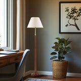 Verla Tapered Faux Wood Dimmable Floor Lamp