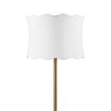 Vesta Dimmable Floor Lamp with Fabric Scalloped Shade