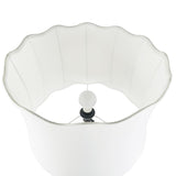 Vesta Dimmable Floor Lamp with Fabric Scalloped Shade