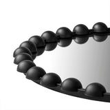 Marlowe 27" Medium Decorative Round Wall Mirror with Beaded Metal Frame