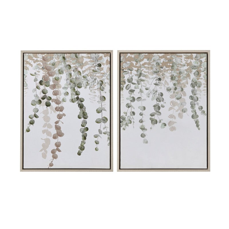 Botanical Waterfall Eucalyptus Wall Art Set