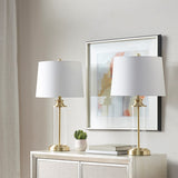 Clarity Glass Cylinder Table Lamp Set of 2