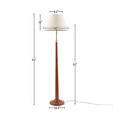 Verla Tapered Faux Wood Dimmable Floor Lamp