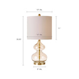 Ellipse Curved Gourd Glass Table Lamp Set