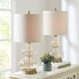 Ellipse Curved Gourd Glass Table Lamp Set