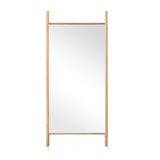 71" Natural Solid Wood Full Length Leaning Mirror