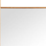 71" Natural Solid Wood Full Length Leaning Mirror