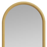 64" Natural Solid Wood Arch Full Length Mirror