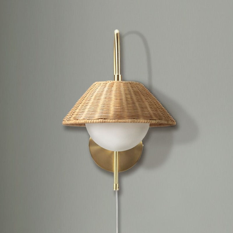 Laguna Rattan Weave Shade Wall Sconce