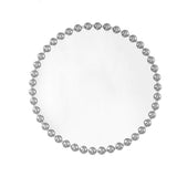 Marlowe 27" Medium Decorative Round Wall Mirror with Beaded Metal Frame