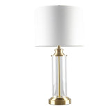 Clarity Glass Cylinder Table Lamp Set of 2