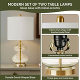 Ellipse Curved Gourd Glass Table Lamp Set