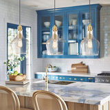 Auburn Bell Shaped Hanging Glass Pendant Light