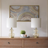 Ellipse Curved Gourd Glass Table Lamp Set