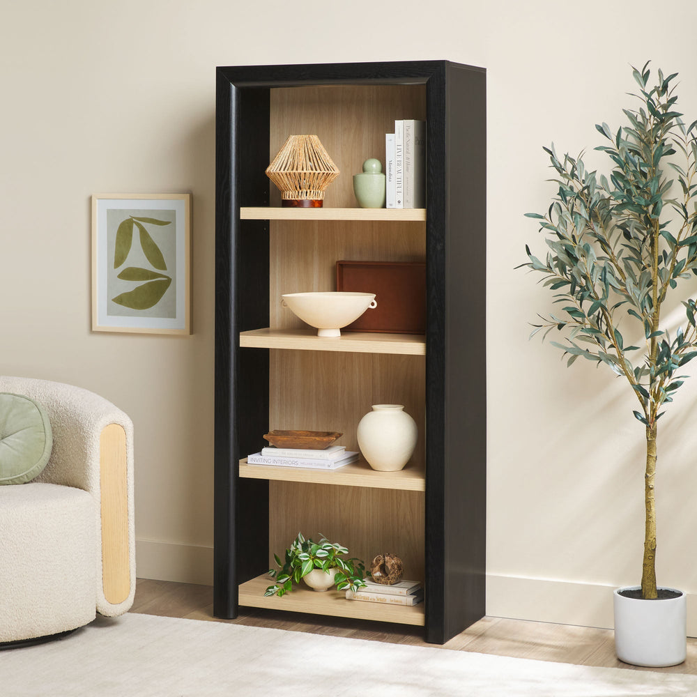 Modern Wood Open Bookshelf