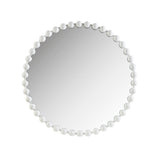 Marlowe 27" Medium Decorative Round Wall Mirror with Beaded Metal Frame