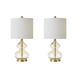 Ellipse Curved Gourd Glass Table Lamp Set