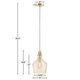 Auburn Bell Shaped Hanging Glass Pendant Light