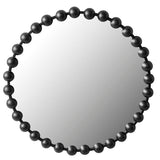 Marlowe 27" Medium Decorative Round Wall Mirror with Beaded Metal Frame
