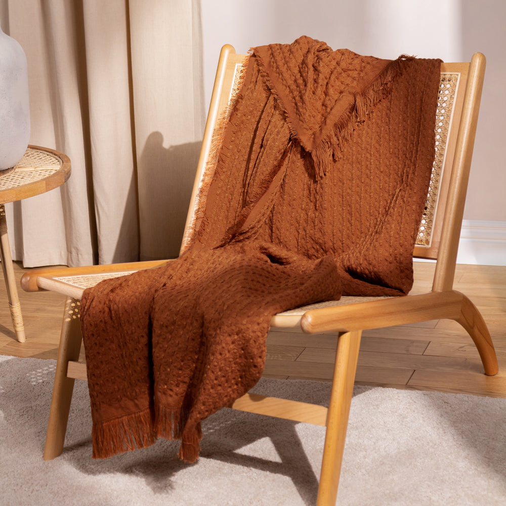 Abel Waffle Throw Pecan