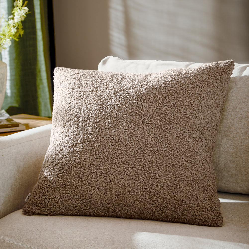 Cabu Chunky Boucle Cushion Taupe