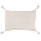 Caliche Textured Tasselled Cushion Natural