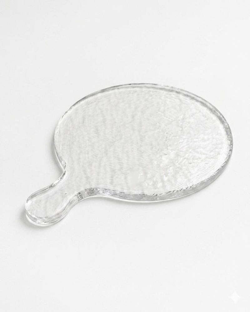 Hammered Glass Round Serving Boards