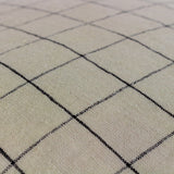 Linen Grid Check Cushion Stone