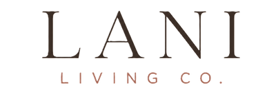The logo for Lani Living Co. features the word 'LANI' in a dark brown serif font, with 'LIVING CO.