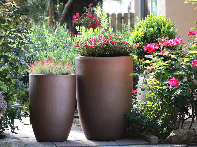 Tall Barrel Planters - (Clay) By Plantatorem