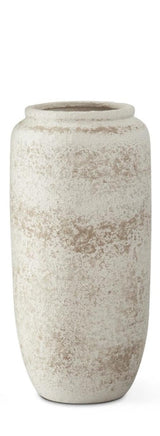 Cream & Taupe Textured Ceramic Vase - Choose Size