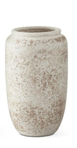 Cream & Taupe Textured Ceramic Vase - Choose Size
