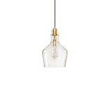 Auburn Bell Shaped Hanging Glass Pendant Light