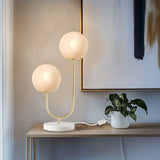 Zusa Metal 2-Light Globe Table Lamp