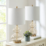 Ellipse Curved Gourd Glass Table Lamp Set
