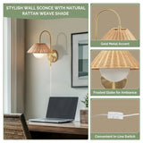 Laguna Rattan Weave Shade Wall Sconce