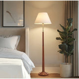 Verla Tapered Faux Wood Dimmable Floor Lamp