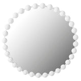 Marlowe 27" Medium Decorative Round Wall Mirror with Beaded Metal Frame