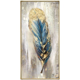 Large Feather White Gold Abstract Oil Painting Hand Painted Paintings Wall Art Home Decor Picture Modern Oil Painting On Canvas 100x150cm