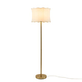 Vesta Dimmable Floor Lamp with Fabric Scalloped Shade