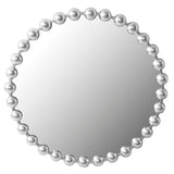 Marlowe 27" Medium Decorative Round Wall Mirror with Beaded Metal Frame