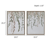 Botanical Waterfall Eucalyptus Wall Art Set
