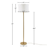 Vesta Dimmable Floor Lamp with Fabric Scalloped Shade