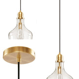 Auburn Bell Shaped Hanging Glass Pendant Light
