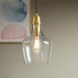 Auburn Bell Shaped Hanging Glass Pendant Light