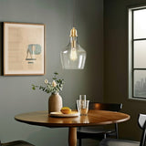 Auburn Bell Shaped Hanging Glass Pendant Light